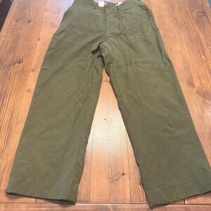 US‎ Army M-1951 Field Wool Trousers Korean War Vtg Olive Green Pants 32x28
